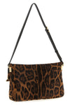 tods magenta bag flap shoulder bag in animal print leather and smooth leather