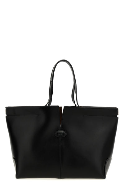 tods di bag folio leather shopper