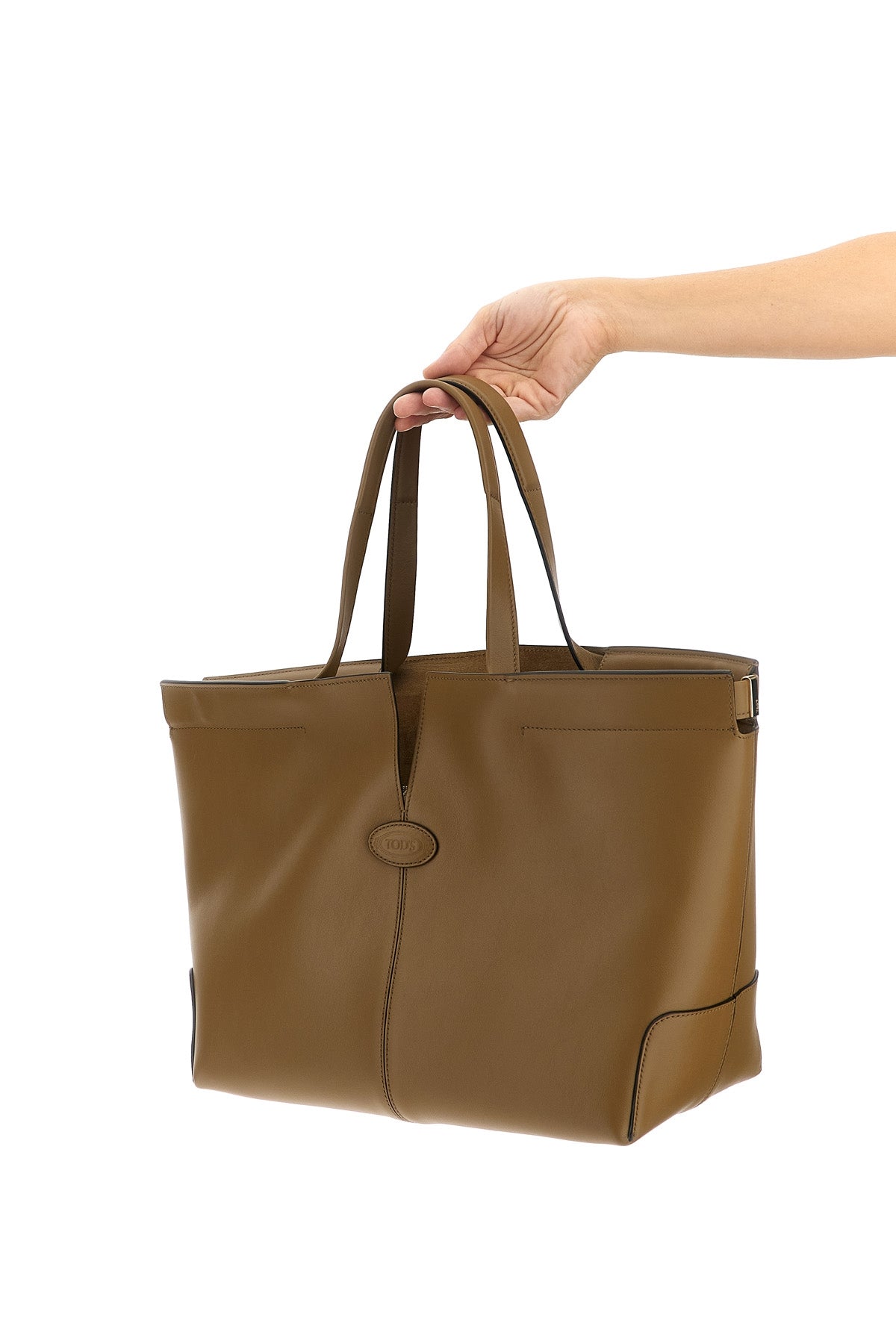medium-small tods di bag folio calf leather shopping bag