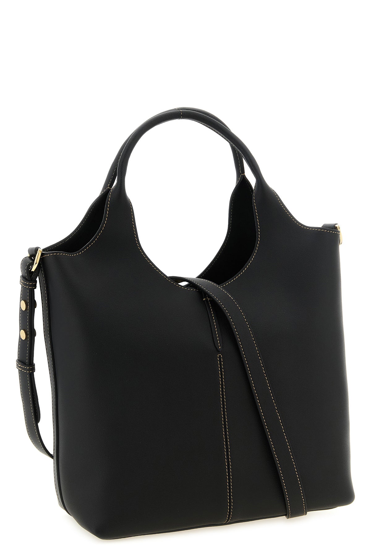 the tods small tote bag defines a rigorous aesthetic through a structured silho