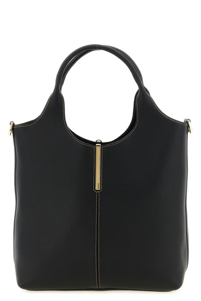 the tods small tote bag defines a rigorous aesthetic through a structured silho