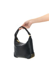 metal dots mini shoulder bag in soft calf leather