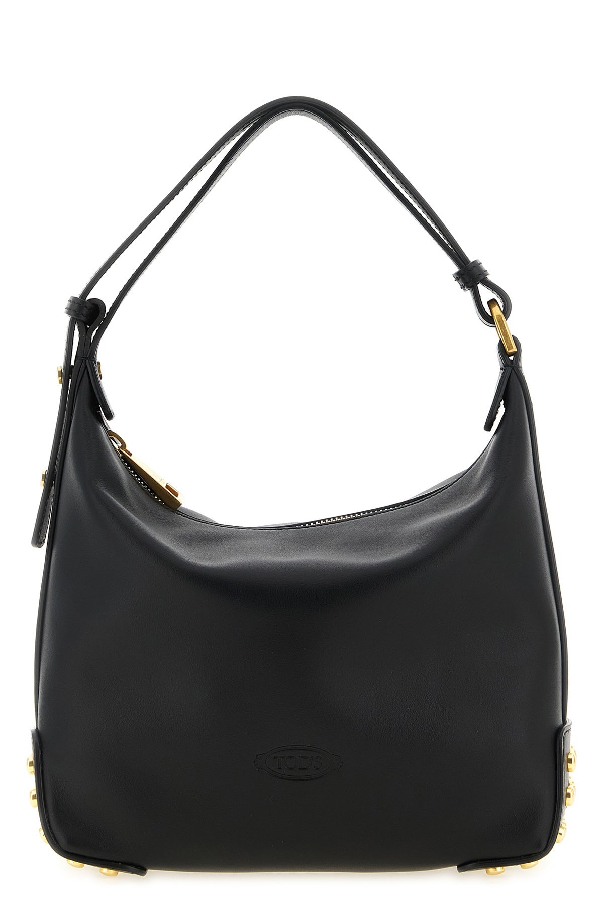 metal dots mini shoulder bag in soft calf leather