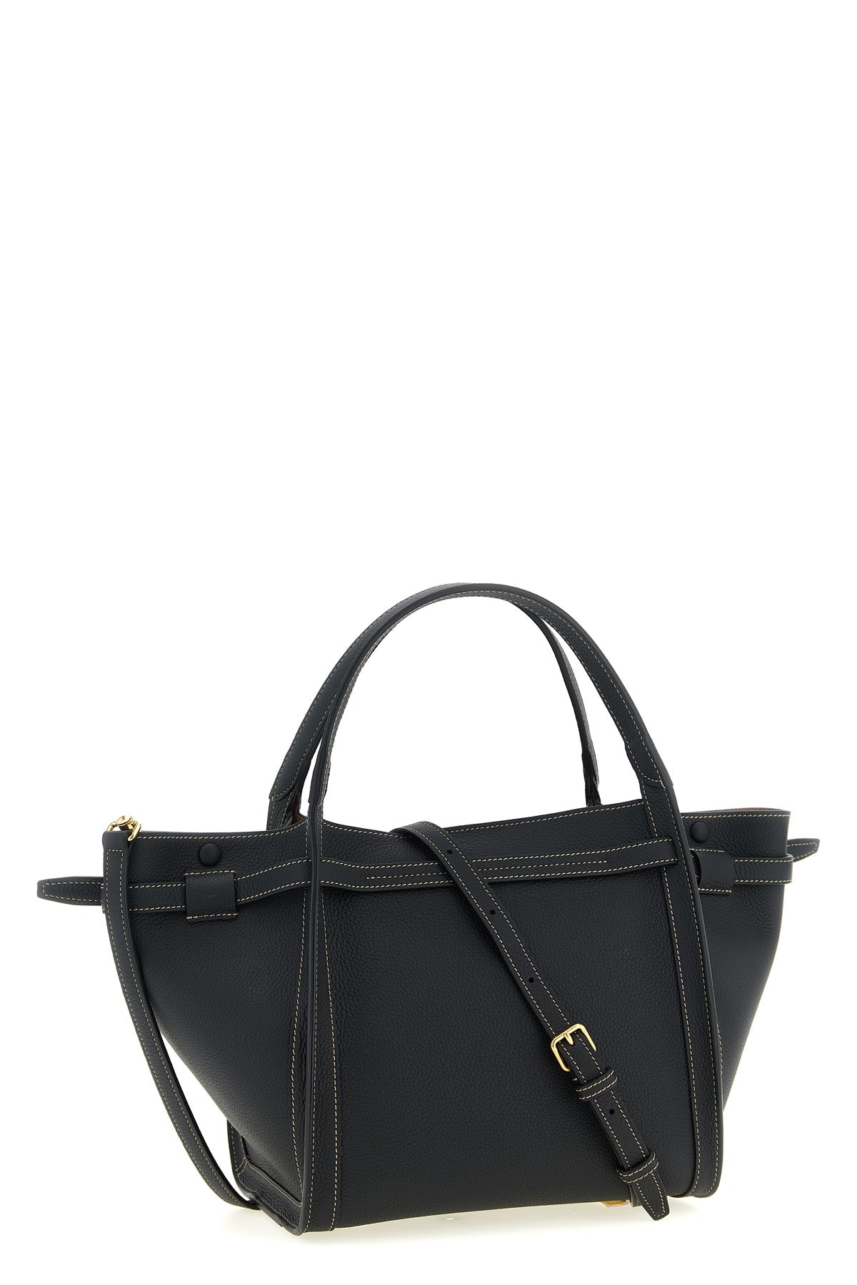 small tim hammered calf leather shopping bag