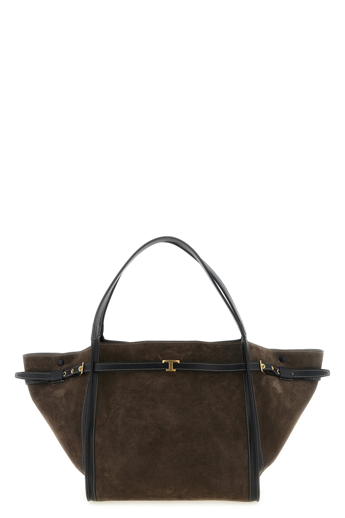 the tods tim midi shopping bag features a flared silhouette made of fine sued