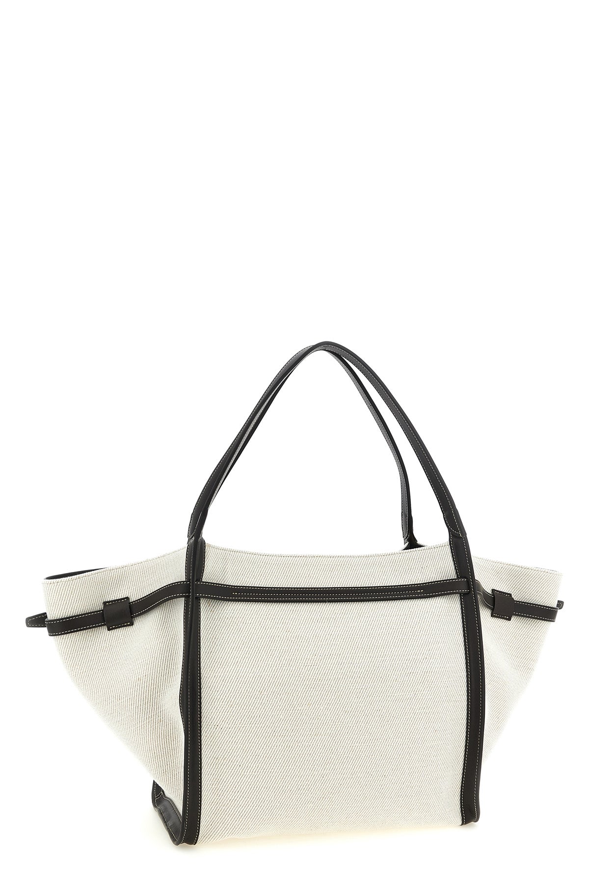 medium tim shopping bag in linen blend canvas
