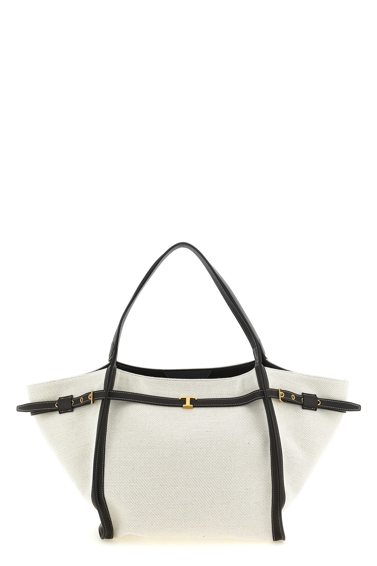 medium tim shopping bag in linen blend canvas