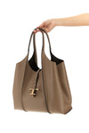 t timeless hammered leather shopping bag