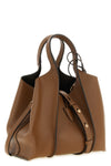 the tods mini handbag is made of high-quality brown hammered calf leather