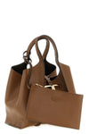 the tods mini handbag is made of high-quality brown hammered calf leather