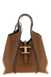 the tods mini handbag is made of high-quality brown hammered calf leather