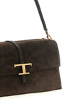 the tods flap t timeless small shoulder bag is made of fine suede