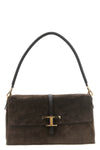 the tods flap t timeless small shoulder bag is made of fine suede