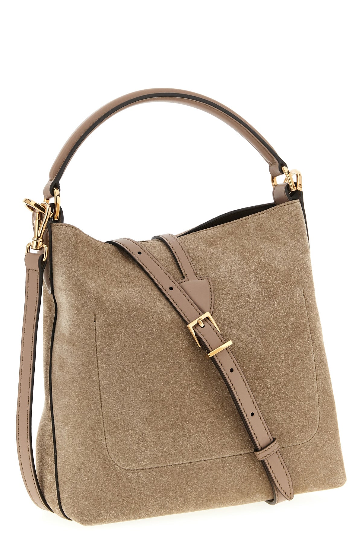 t timeless mini suede bucket bag