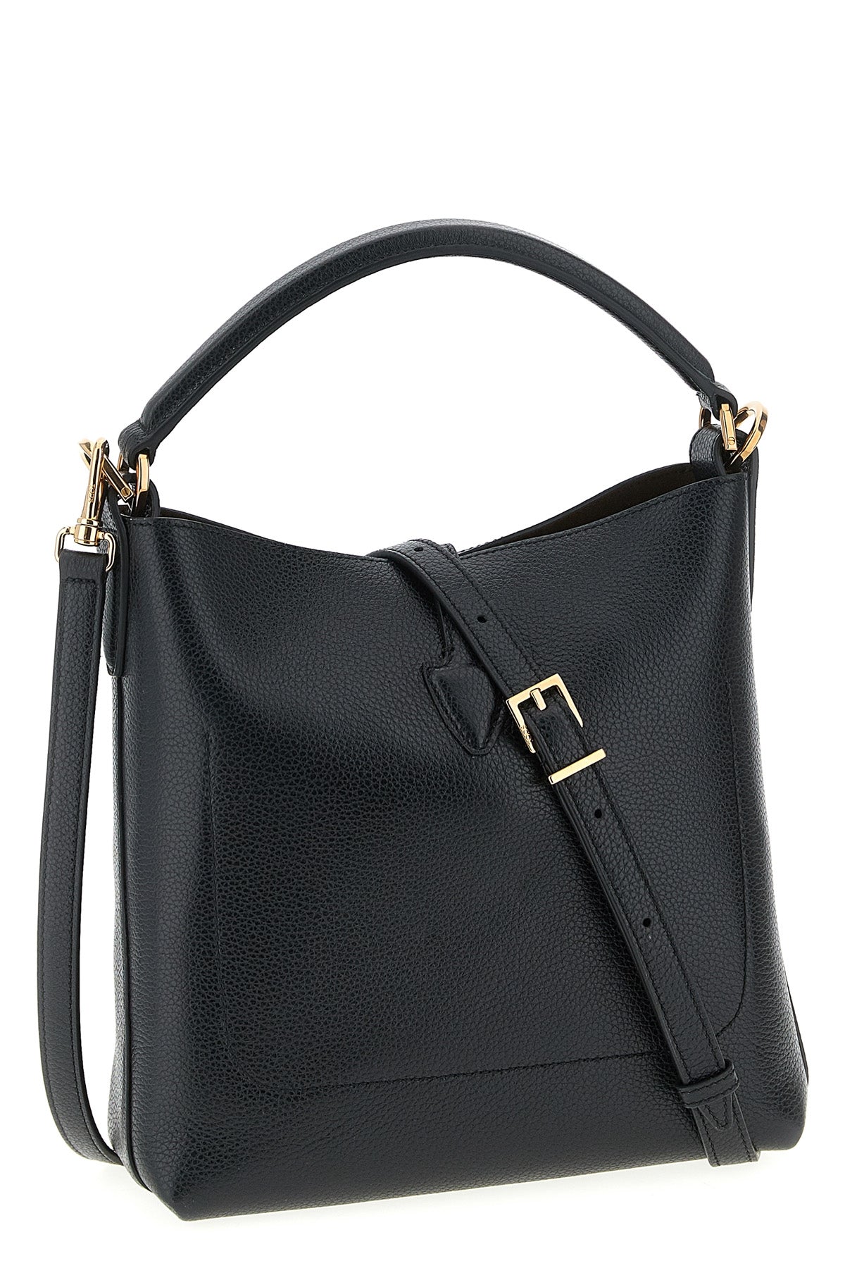 mini bucket bag in hammered leather