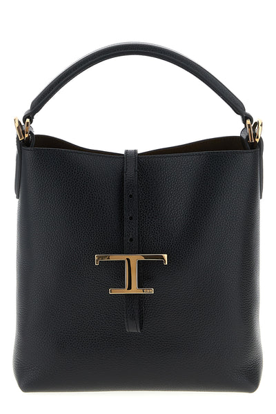 mini bucket bag in hammered leather