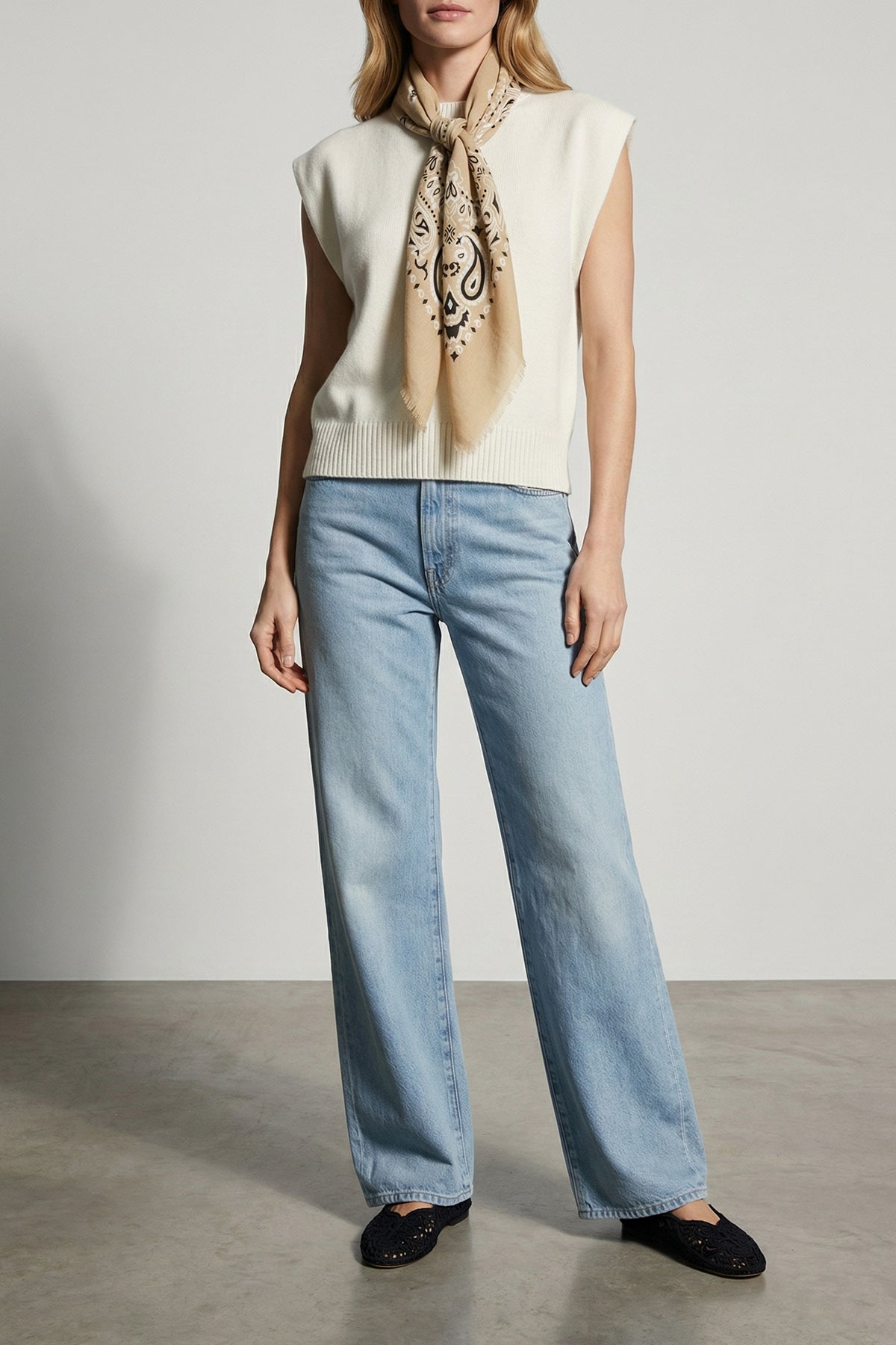 stole in modal blend and cashmere