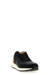 running sneakers in suede and smooth leather