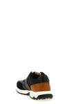 running sneakers in suede and smooth leather