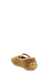 the tods ballet flats redefines the classic silhouette through a mry-jane model