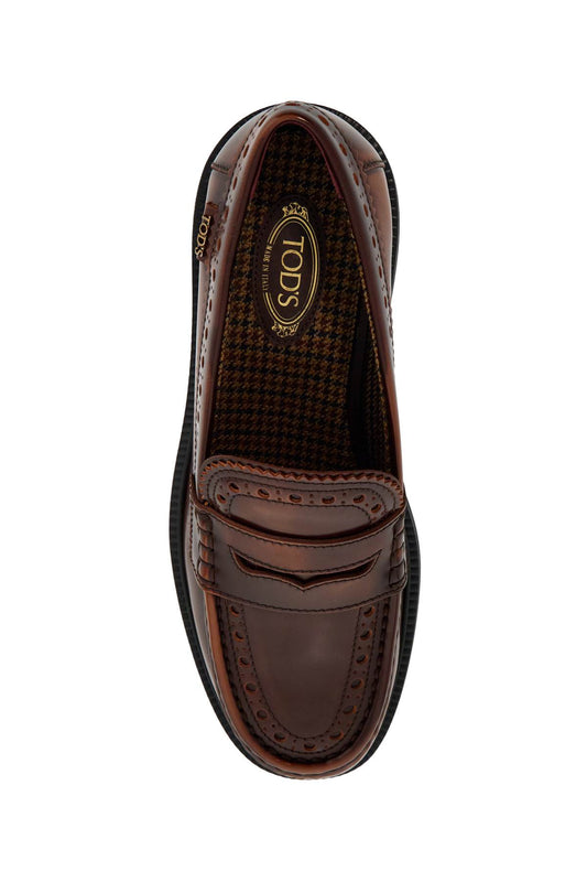 leather brogue loafers