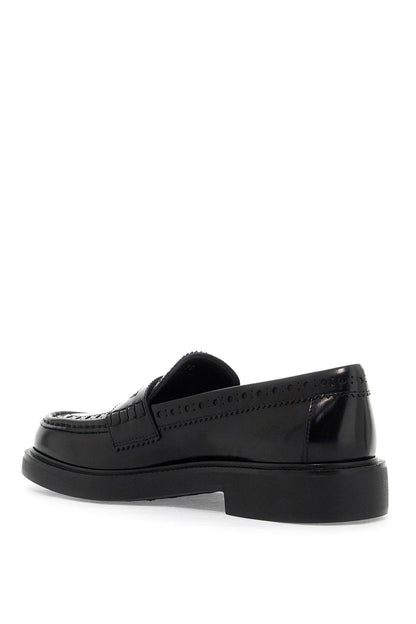 leather brogue loafers