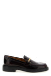 brushed calf leather loafers