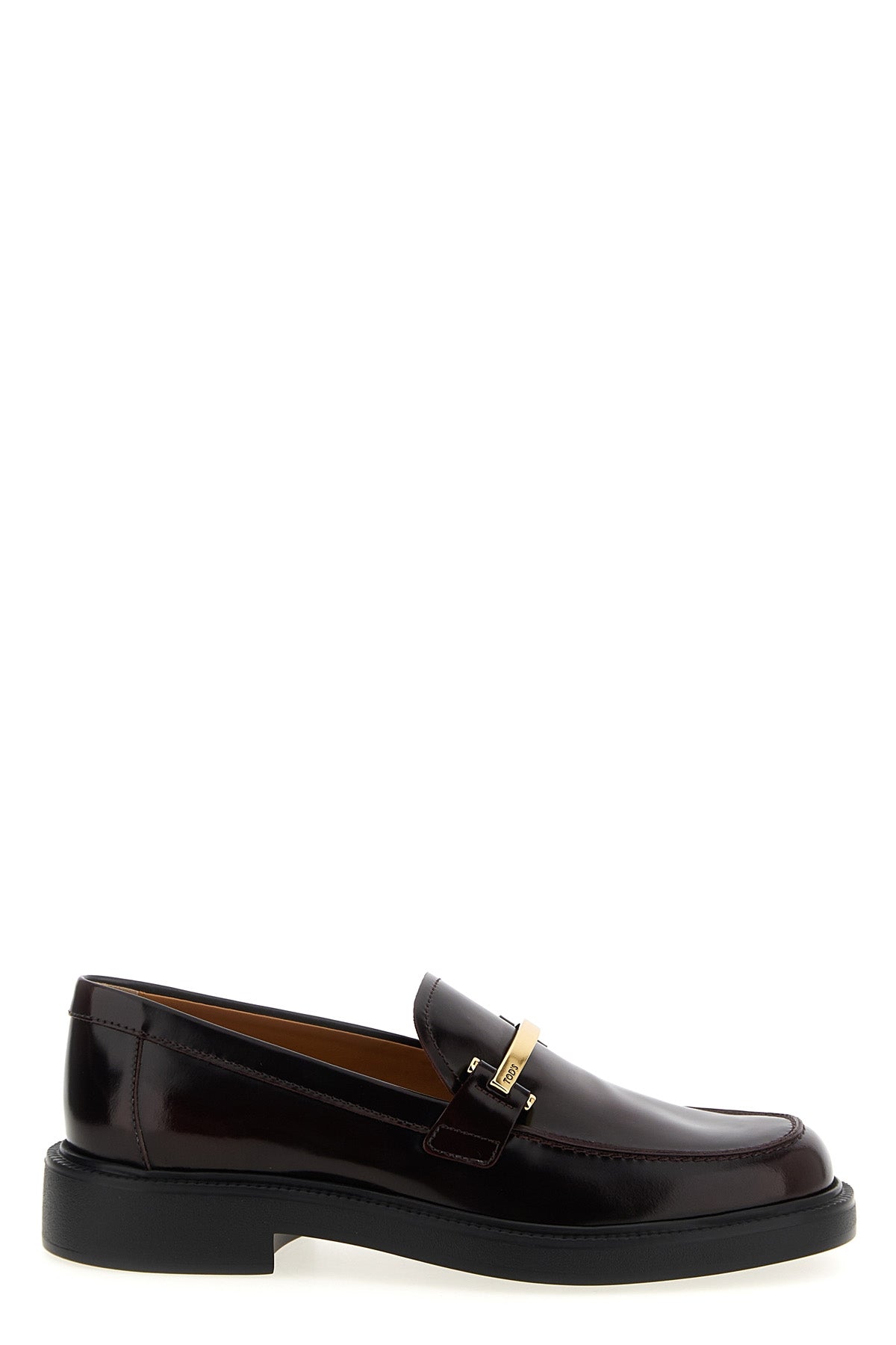 brushed calf leather loafers