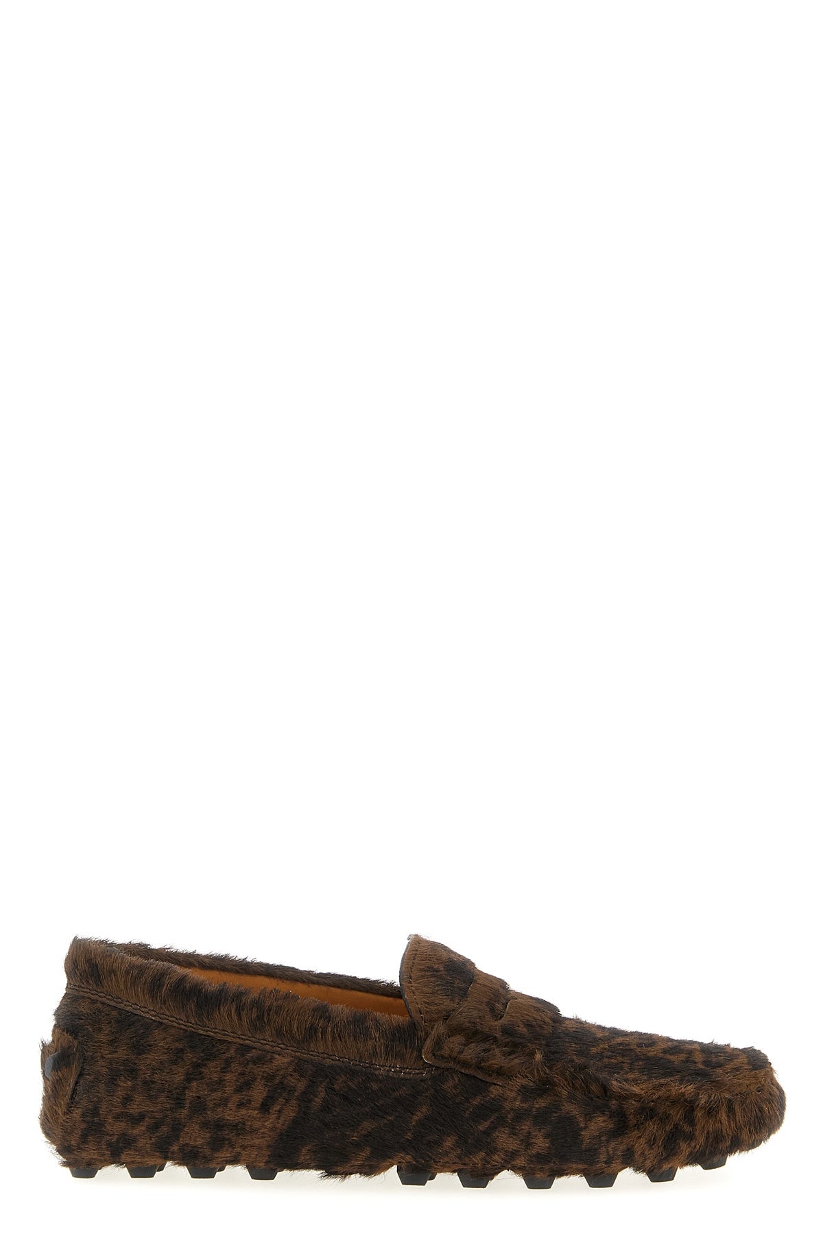 gommino macro pony hair loafers