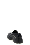 brushed calf leather loafers
