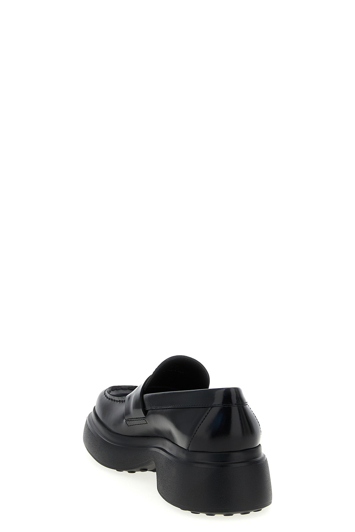 brushed calf leather loafers