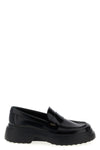 brushed calf leather loafers