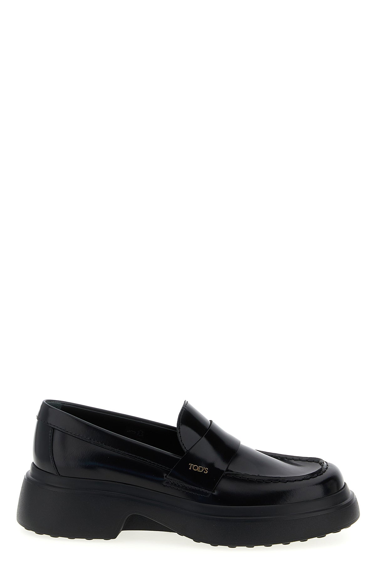 brushed calf leather loafers