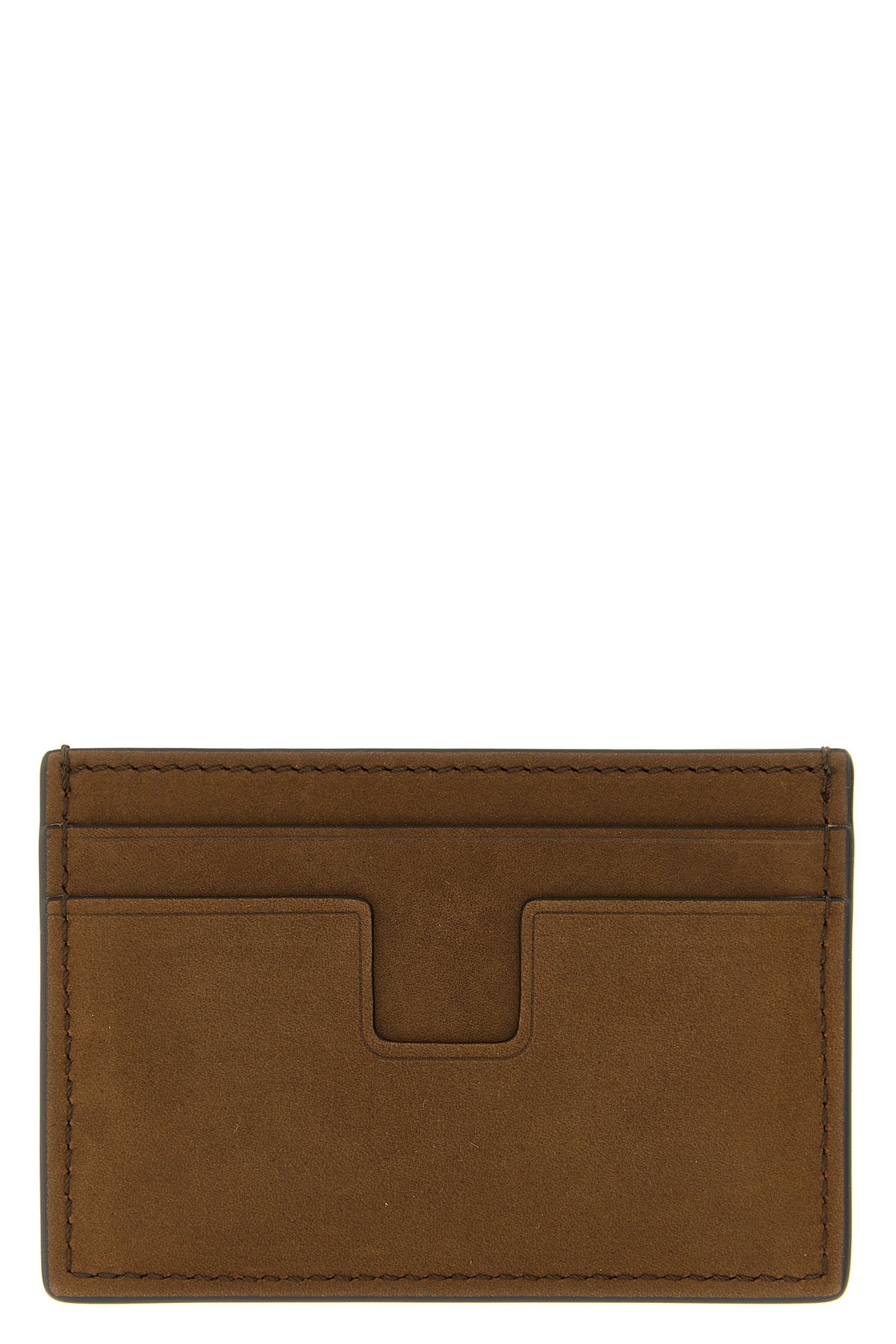 suede effect nubuck leather card holder