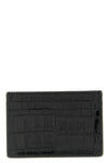 crocodile-print shiny leather cardholder