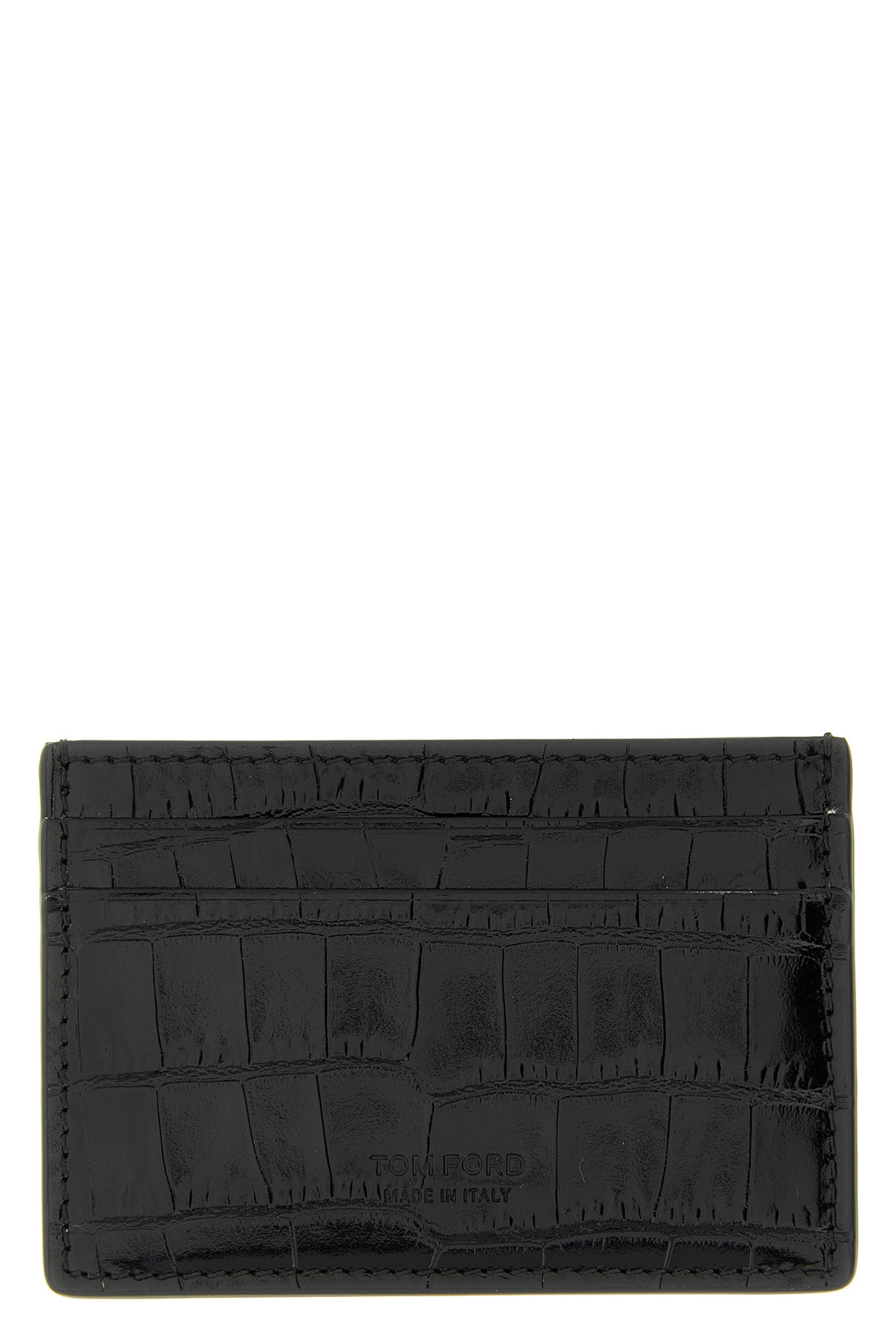 TOM FORD OS crocodile-print shiny leather cardholder
