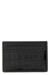 crocodile-print shiny leather cardholder