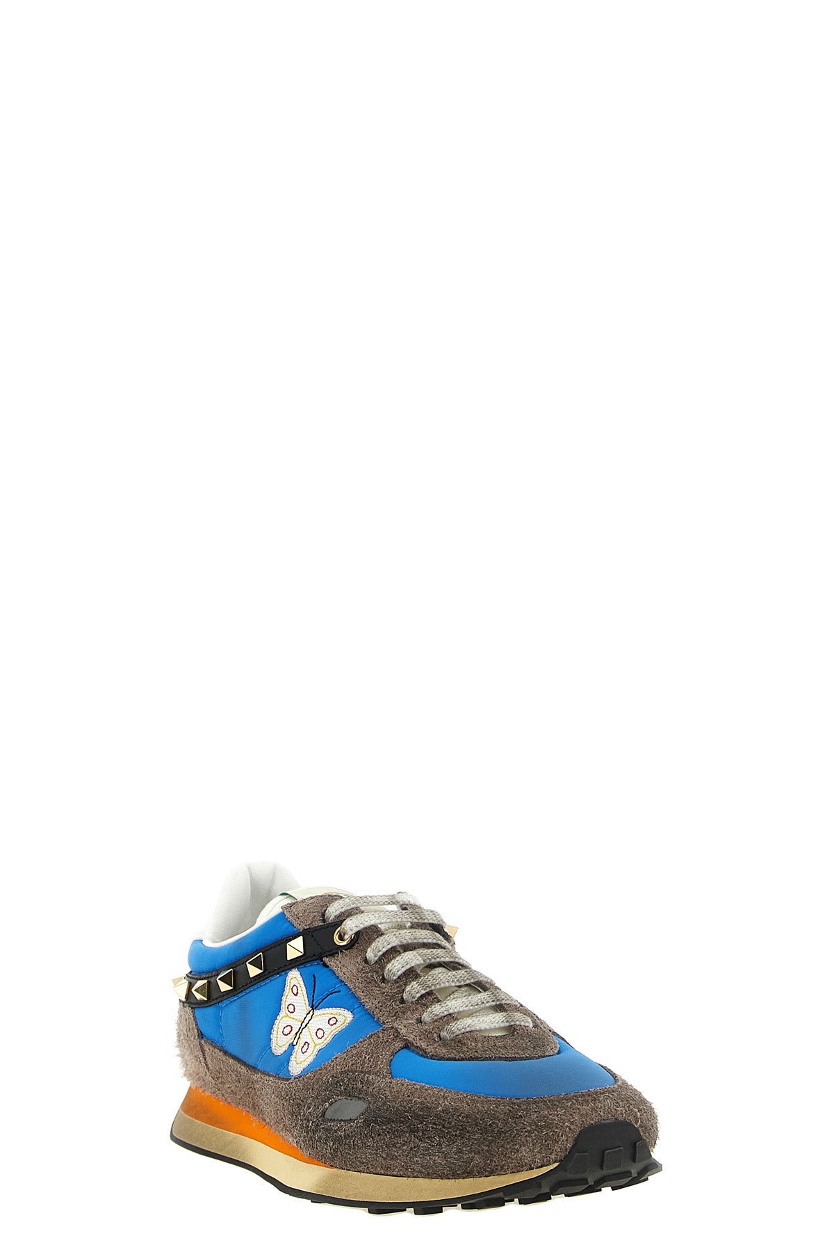 the valentino garavani stud up sneakers feature a low-top silhouette defined b