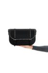 rockstud crossbody bag in grenade leather