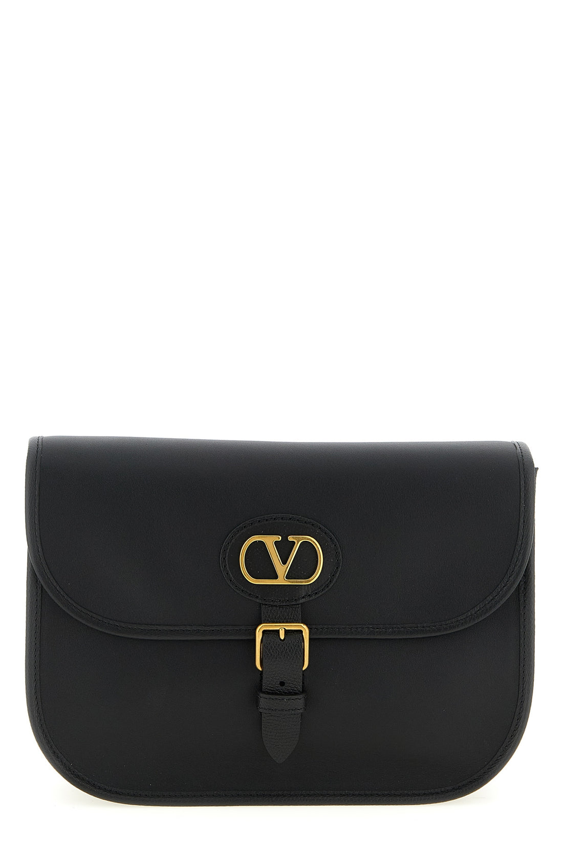 VALENTINO GARAVANI OS antibes smooth and hammered calf leather crossbody bag