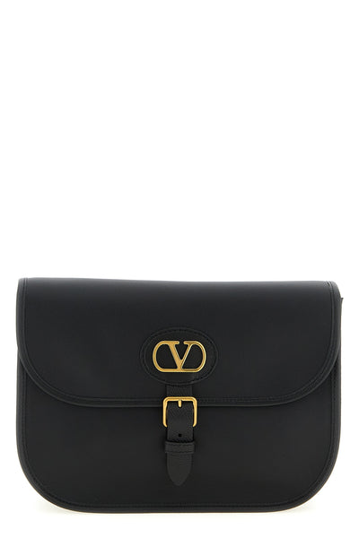 antibes smooth and hammered calf leather crossbody bag