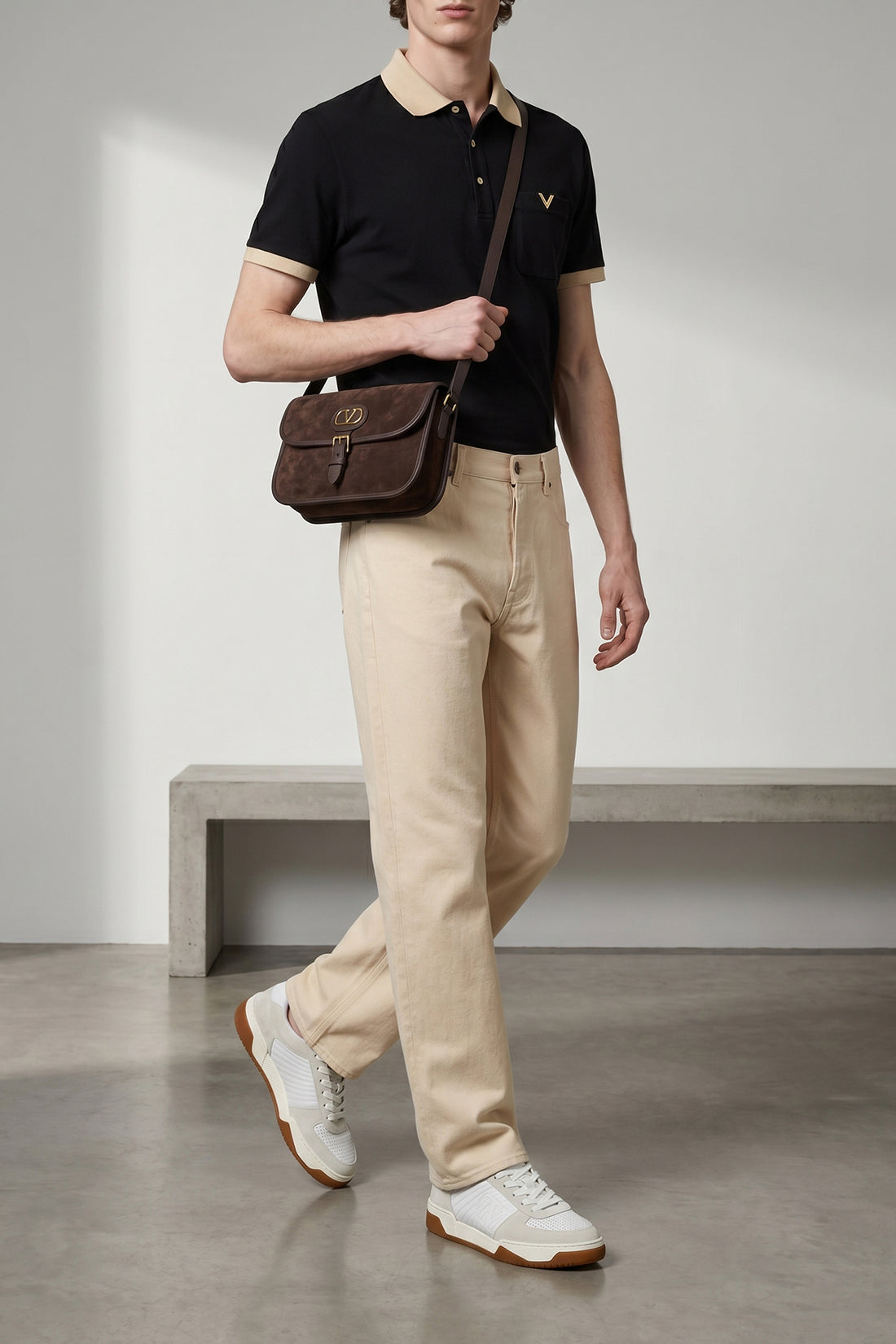 VALENTINO GARAVANI OS antibes suede crossbody bag