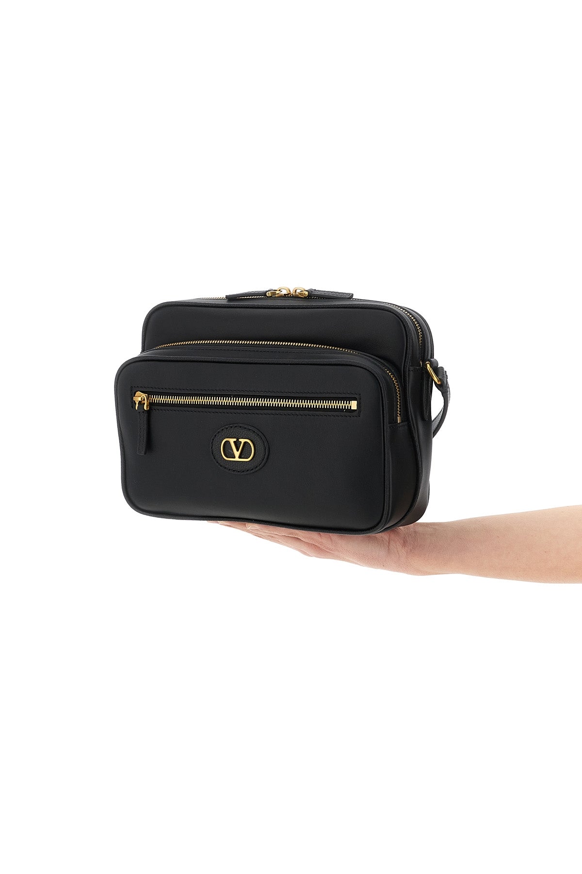 antibes smooth and hammered calf leather crossbody bag