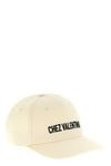 chez valentino front embroidered cotton cap