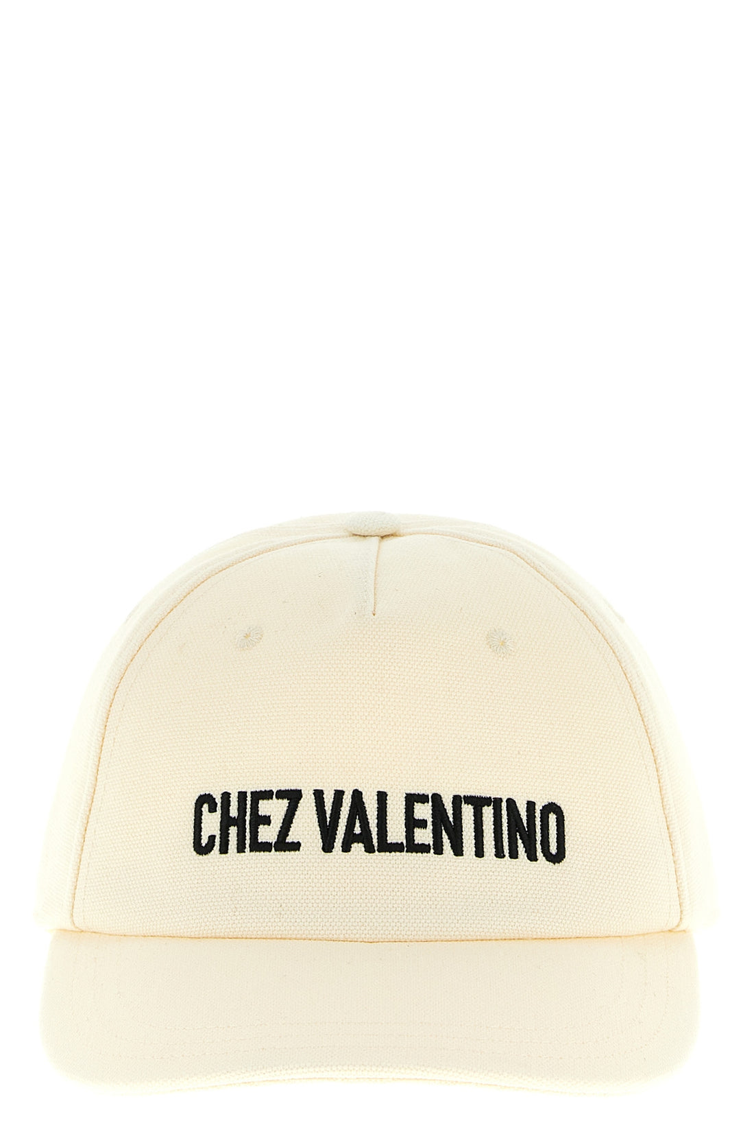 VALENTINO GARAVANI 57 cm chez valentino front embroidered cotton cap