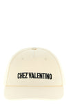 chez valentino front embroidered cotton cap