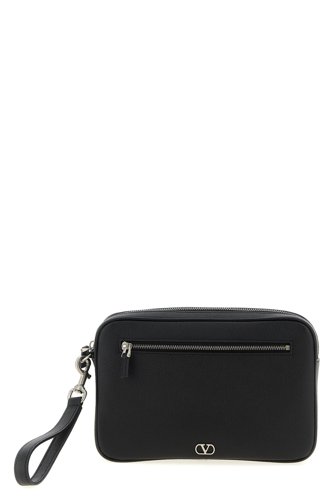 VALENTINO GARAVANI OS grained calf leather clutch bag