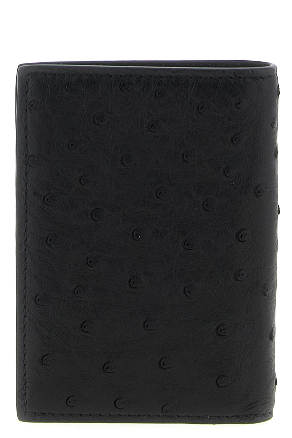 ostrich leather card holder
