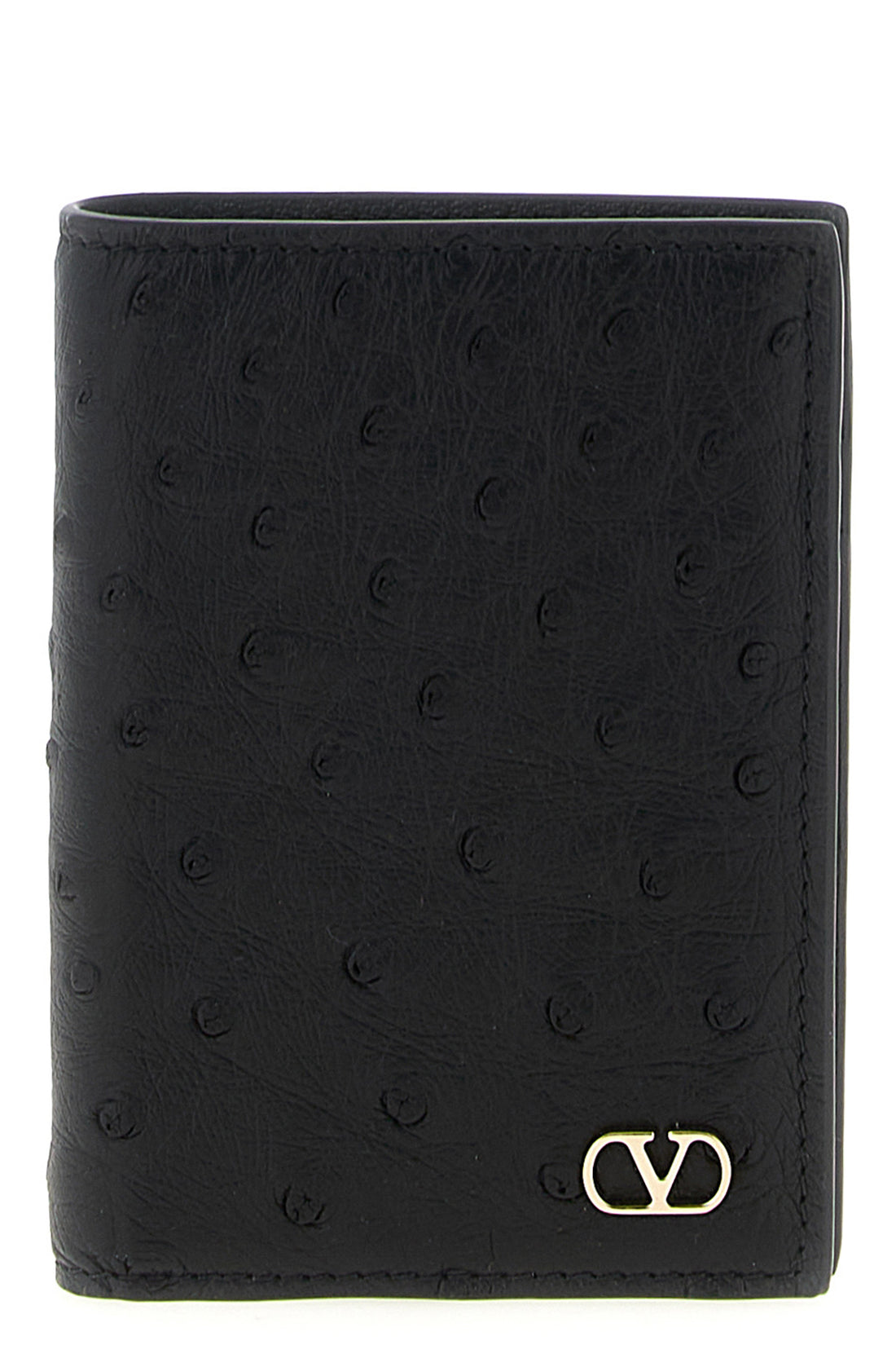 VALENTINO GARAVANI OS ostrich leather card holder