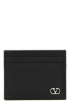 grained calf leather card holder